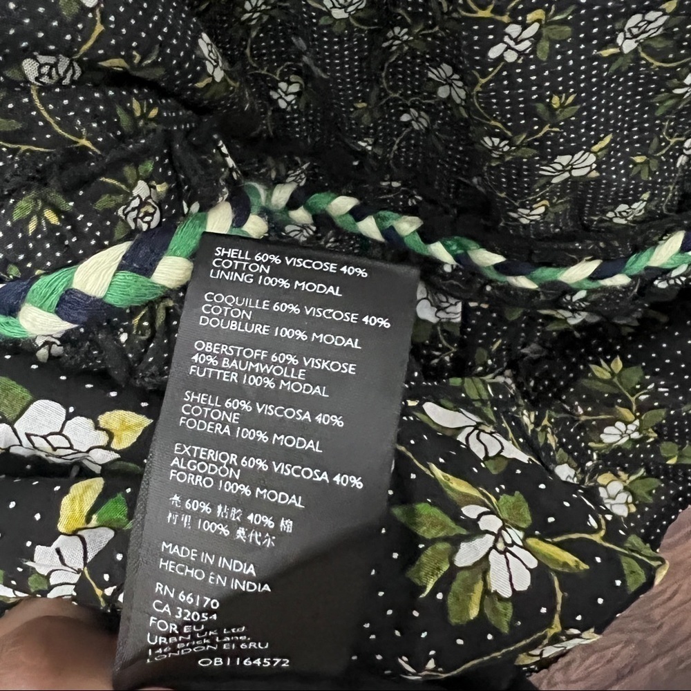 Anthropologie Black floral Tiered Maxi dress in size 10 New with tags - Picture 13 of 15
